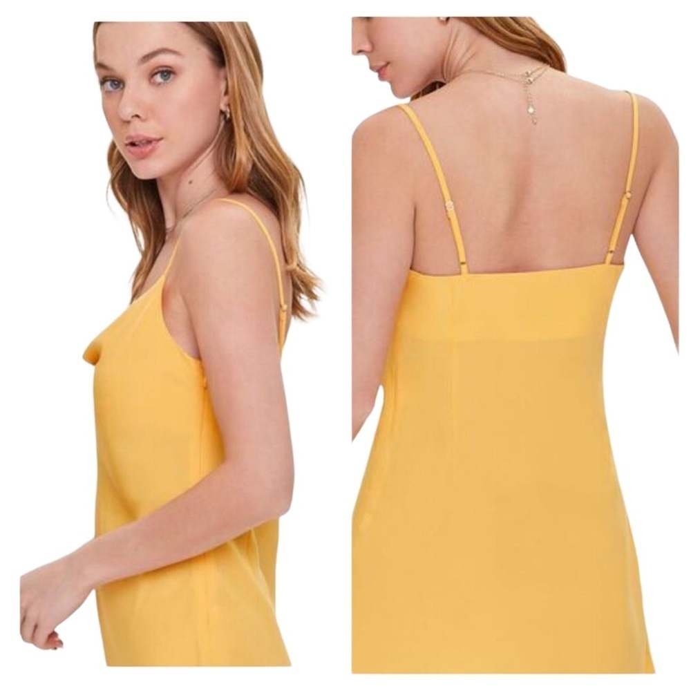 Cowl Slip Dress marigold spaguetti straps XS MArigold
